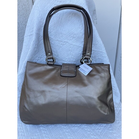 NEW! COACH soho east west tote Vintage lambskin leather shoulder bag Gold F18751 - Picture 2 of 16